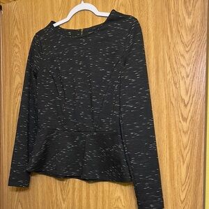 Banana Republic Black Fitted Peplum Blouse